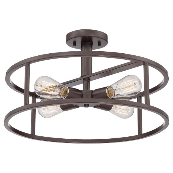 Elstead New Harbor Deckenleuchte E27 4-fach Westliche Bronze