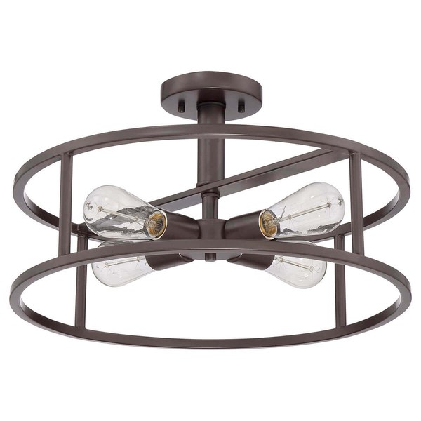 Elstead New Harbor Deckenleuchte E27 4-fach Westliche Bronze
