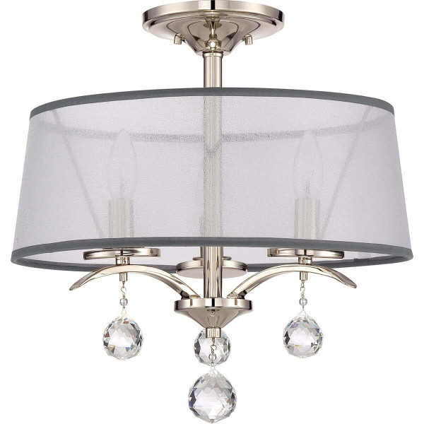 Elstead Whitney Deckenleuchte E14 3-fach Imperial Silber