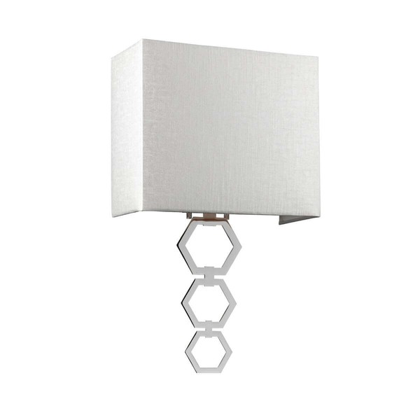 Elstead Ria Wandleuchte E27 Medium Poliertes Chrom Elfenbeinfarbe