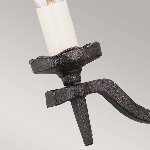 Elstead Rectory Wandleuchte E14 2-fach 16cm Schwarz