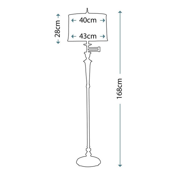 Elstead Arlington Stehleuchte E27 Antikes Nickel