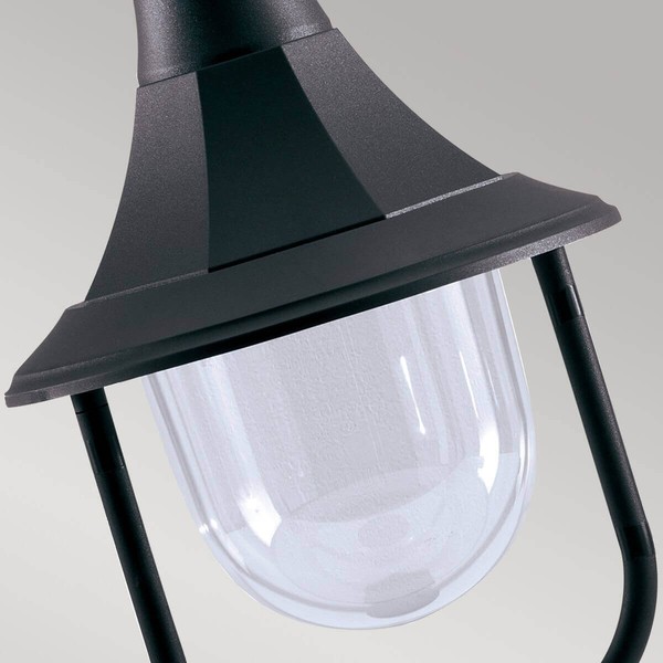 Elstead Shannon Außen-Stehleuchte E27 50cm Schwarzes Polykarbonat IP44 Anti-Meerwasser
