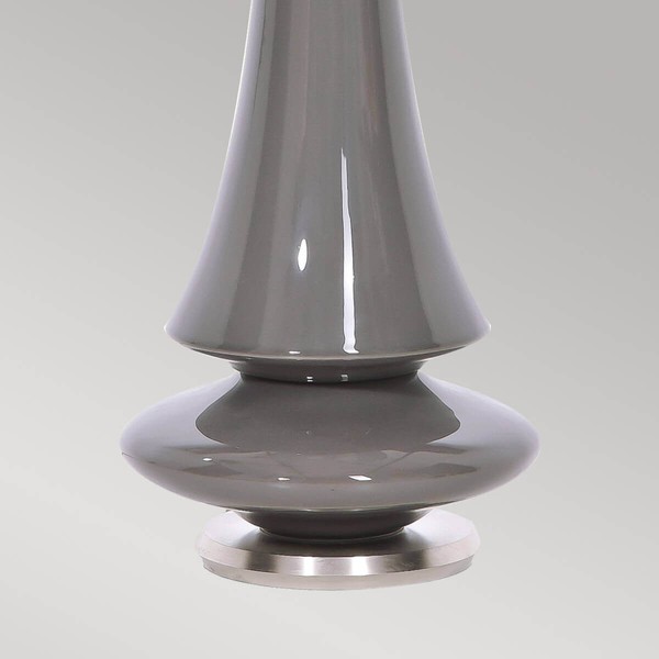 Elstead Spin Tischleuchte E27 Grau Dunkelgrau, Made in UK