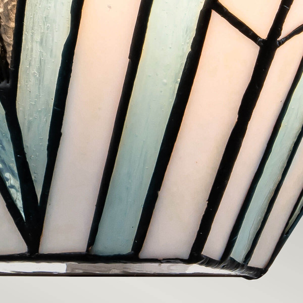 Elstead Alderley Wandleuchte E14 2-fach Vintage-Bronze Tiffanyglas