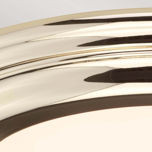 Elstead Welland LED Deckenleuchte 4cm Poliertes Messing IP54