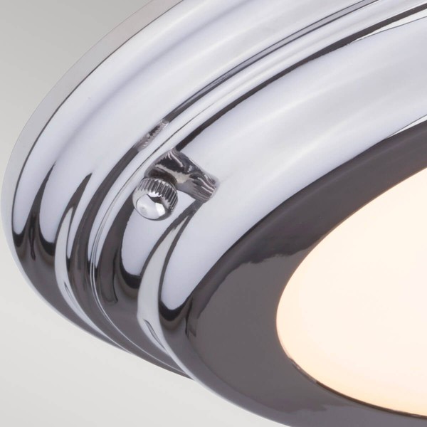 Elstead Welland LED Deckenleuchte 4cm Poliertes Chrom IP54