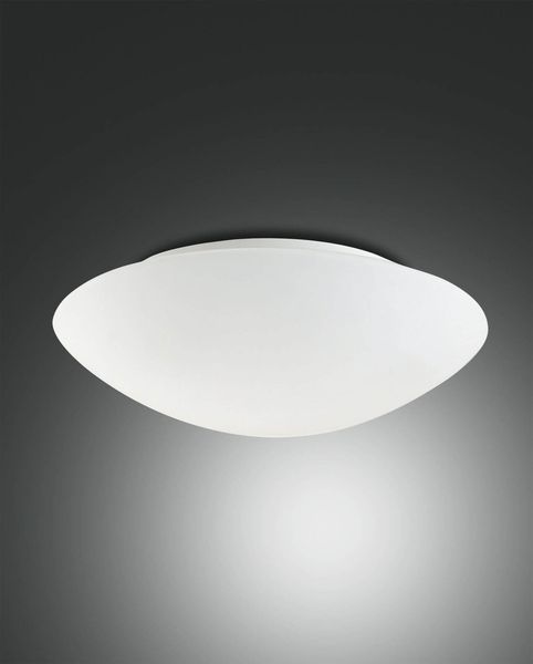 Fabas Luce Deckenleuchte Pandora E27 Ø360mm Weiß Bewegungsmelder, made in Italy