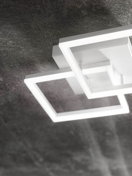 Fabas Luce LED Wand-/Deckenleuchte Bard 110x450mm 39W Neutralweiß Weiß dimmbar