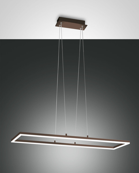Fabas Luce Bard LED Pendelleuchte 52W dimmbar warmweiß Rostbraun 3394-45-361