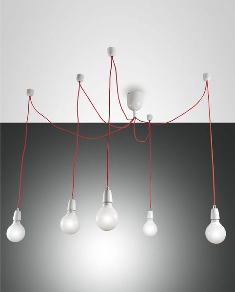 Fabas Luce Pendelleuchte Blog E27 Ø120mm Weiß 5x60W