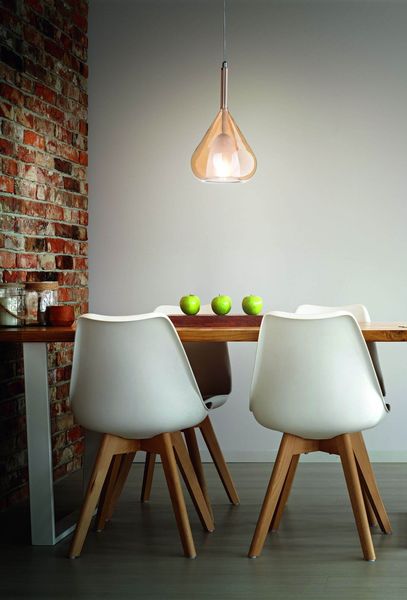 Fabas Luce Pendelleuchte Lila E27 Ø200mm Bernstein