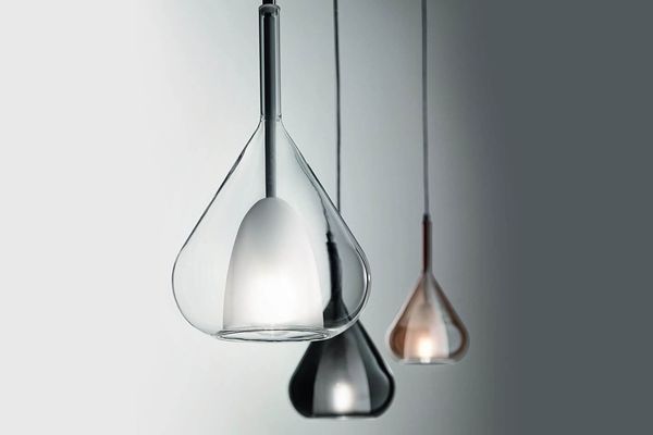 Fabas Luce Pendelleuchte Lila E27 Ø500mm Bernstein