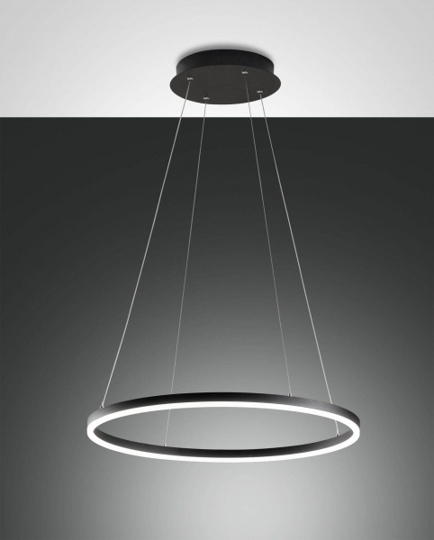 Fabas Luce LED Pendelleuchte Giotto Ø600mm 36W Warmweiß Schwarz dimmbar