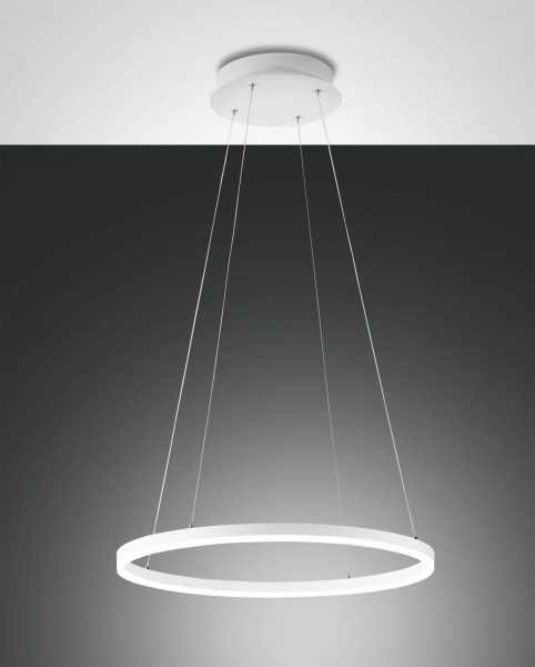 Fabas Luce LED Pendelleuchte Giotto Ø600mm 36W Warmweiß Weiß dimmbar