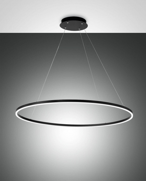 Fabas Luce LED Pendelleuchte Giotto Ø1000mm 60W Neutralweiß Schwarz dimmbar