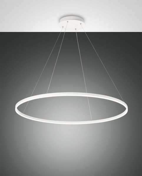 Fabas Luce LED Pendelleuchte Giotto Ø1000mm 60W Warmweiß Weiß dimmbar