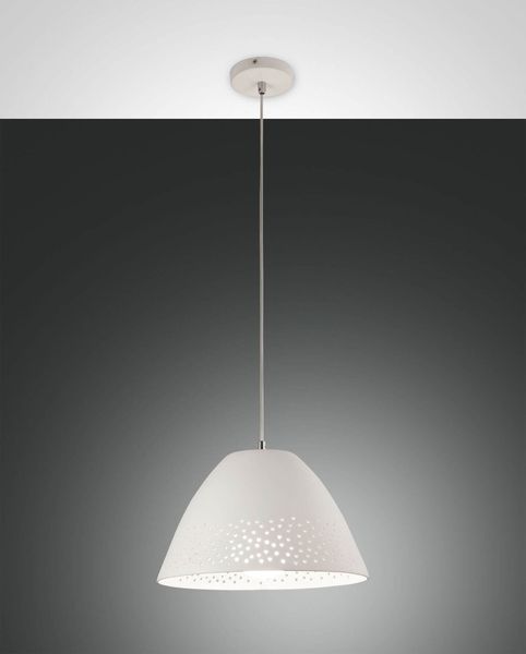 Fabas Luce Pendelleuchte Casale E27 Ø300mm Weiß