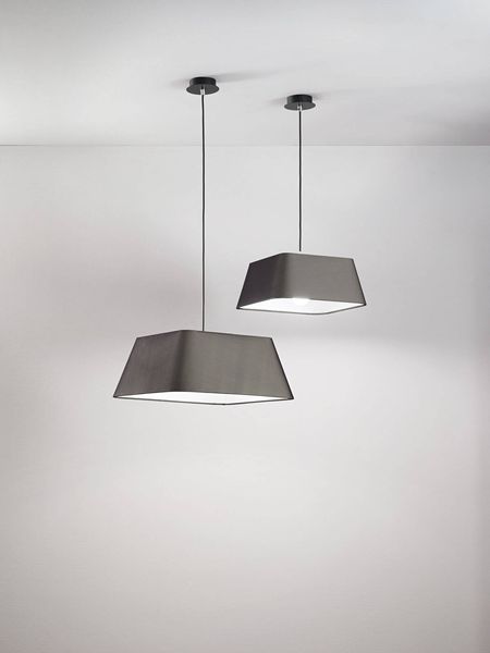 Fabas Luce Pendelleuchte Allegra E27 2000x350mm Schwarz, made in Italy