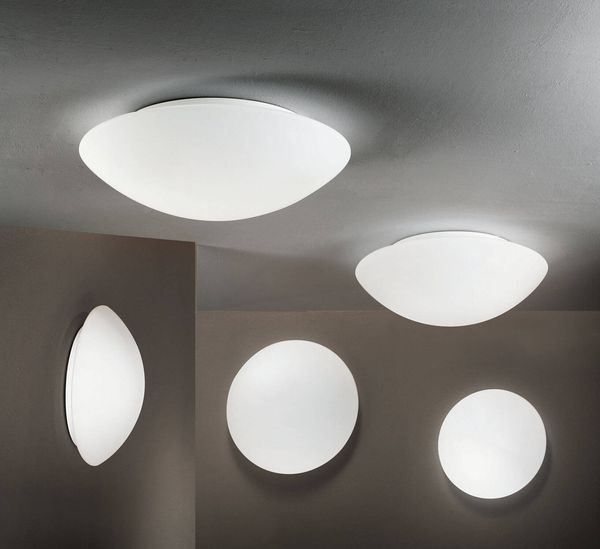 Fabas Luce LED Deckenleuchte Pandora Ø300mm 18W Warmweiß Weiß dimmbar, made in Italy