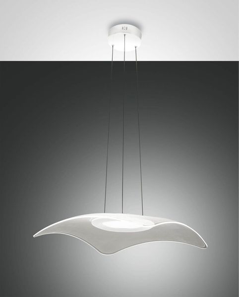 Fabas Luce LED Pendelleuchte Ibiza 2000x500mm 32W Warmweiß Weiß dimmbar