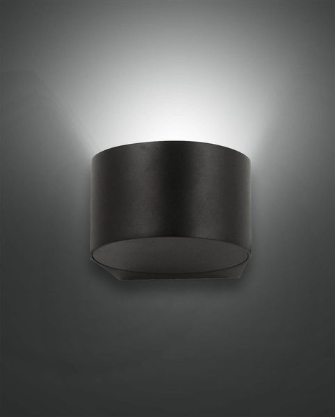 Fabas Luce LED Außen-Wandleuchte Lao 70x120mm 6W Warmweiß IP65 Schwarz