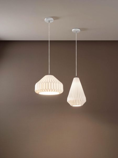 Fabas Luce Pendelleuchte Vigor E27 Ø220mm Weiß