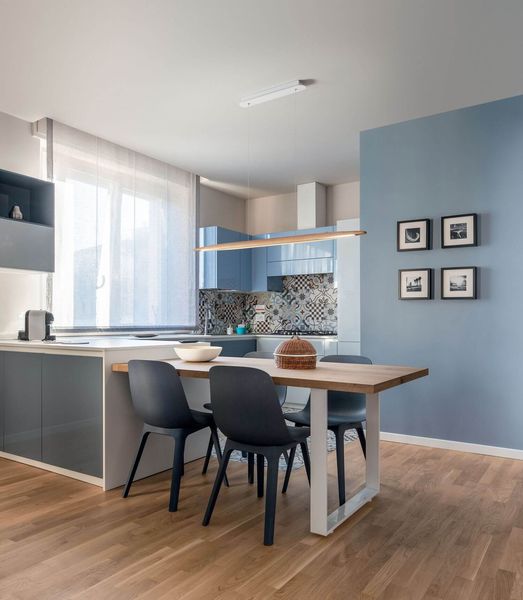 Fabas Luce LED Pendelleuchte Ribot 2000x65mm 26W Warmweiß Eichenholz dimmbar