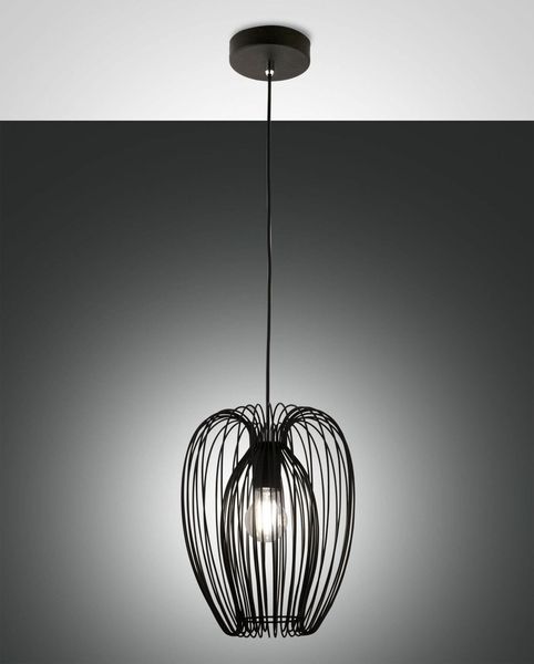 Fabas Luce Pendelleuchte Camp E27 Ø250mm Schwarz