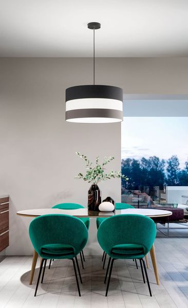 Fabas Luce Pendelleuchte Arona E27 Ø550mm Schwarzgrau, made in Italy