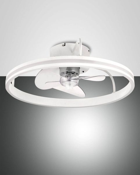 Fabas Luce LED Deckenleuchte mit Ventilator Relais Ø500mm 40W steuerbare Lichtfarbe Weiß