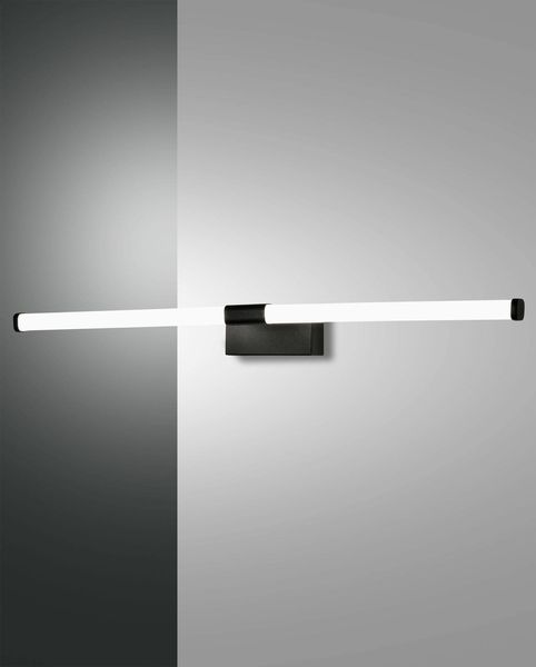 Fabas Luce LED Bad-Wand/Spiegelleuchte Ago 55x88mm 14W Warmweiß IP44 Schwarz