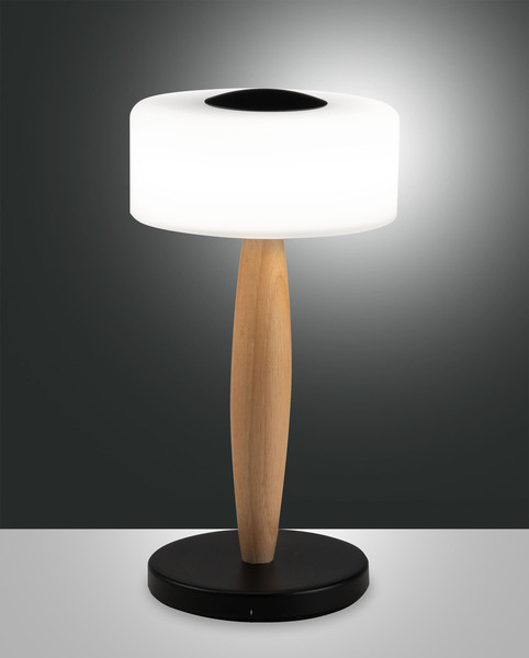 Fabas Luce Elea LED Tischleuchte 8W dimmbar warmweiß Schwarz 3761-30-101