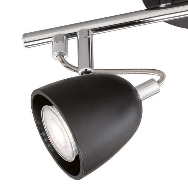 FHL Gemma LED Deckenleuchte 2-fach GU10 4W warmweiss schwarz, nickel-chrom