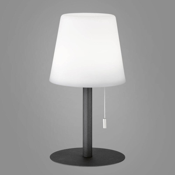 FHL Garden LED Akku-Outdoorleuchte, Außen-Tischleuchte IP44 1,7W warmweiss RGB-Farbsteuerung dimmbar sandanthrazit