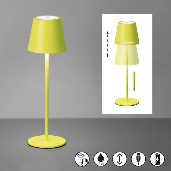 FHL Viletto LED Tischleuchte 2W dimmbar Akku warmweiss hellgrün 850410