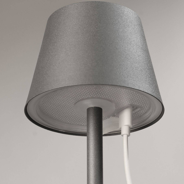FHL Salerno LED Tischleuchte 1,5W dimmbar Akku CCT einstellbare Lichtfarbe sandgrau 850746