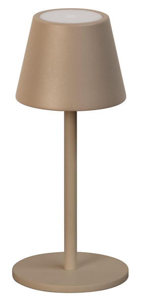 FHL Salerno LED Tischleuchte 1,5W dimmbar Akku CCT einstellbare Lichtfarbe grau-braun 850749