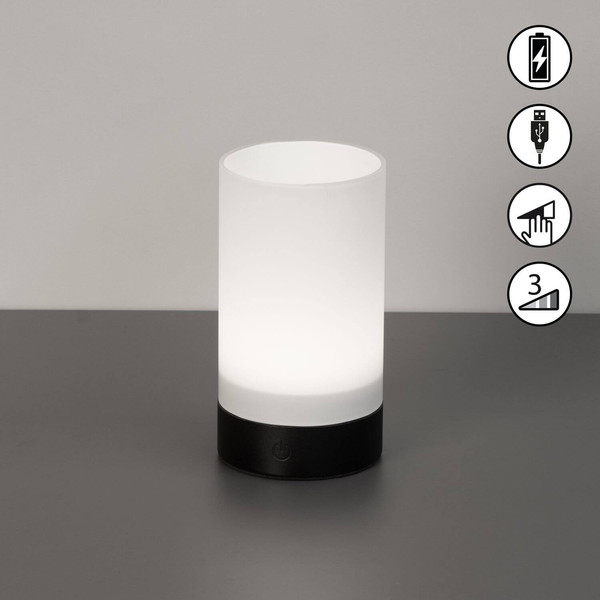 FHL Fenya LED Tischleuchte 1W dimmbar Akku warmweiss sandschwarz 850883