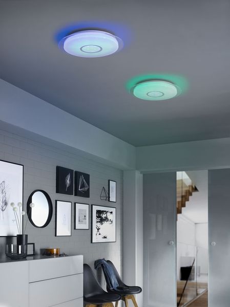 Fischer & Honsel T-Esra LED Deckenleuchte 19W Tunable white steuerbar dimmbar silber + Fernbedienung 20756