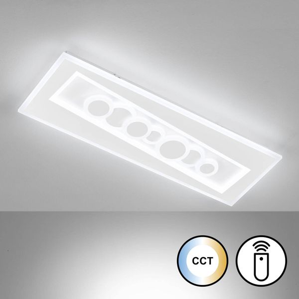 Fischer & Honsel Ratio LED Wandleuchte 22W Tunable white steuerbar dimmbar Acryl weiß + Fernbedienung 21414
