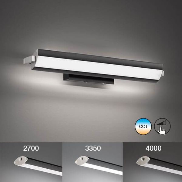 Fischer & Honsel Beat TW LED Wandleuchte 13,2W Tunable white steuerbar dimmbar sandschwarz 30286