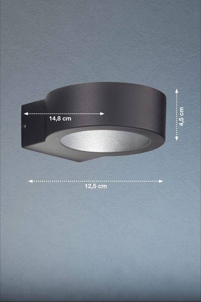 Fischer & Honsel Torres LED Wandleuchte 3,3W warmweiss Glas klar schwarz 30382