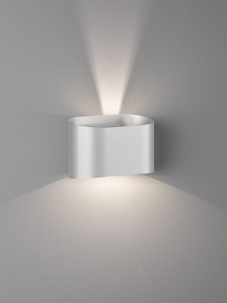 Fischer & Honsel Wall LED Wandleuchte 2-fach 5,7W warmweiss silber IP44 30425