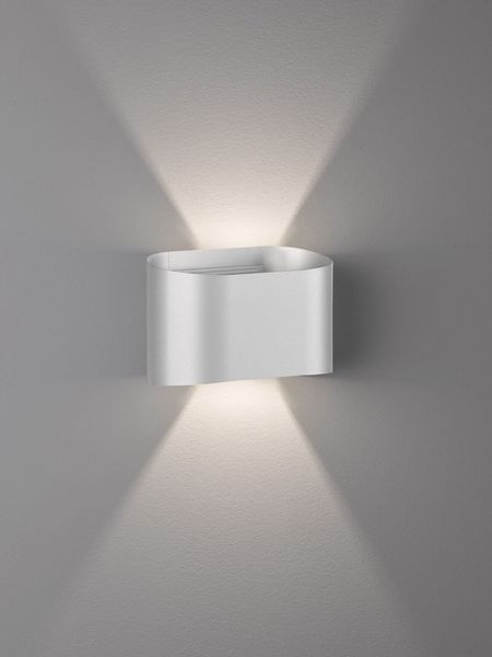 Fischer & Honsel Wall LED Wandleuchte 2-fach 5,7W warmweiss silber IP44 30425