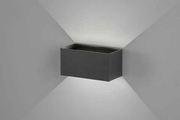 Fischer & Honsel Wallo LED Wandleuchte 4-fach 11,2W warmweiss sandschwarz IP44 30516
