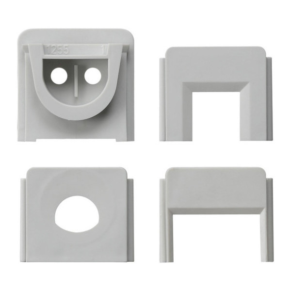 Gira 000730 Set Adapter Leitungseinführung WG AP Grau