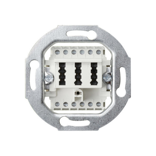 Gira 003202 TAE-Anschlussdose TAE 2 x 6/6 NFF Einsatz Weiß