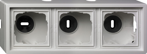 Gira 0063112 Aufputzgehäuse 3-fach + Rahmen Flächenschalter Reinweiß