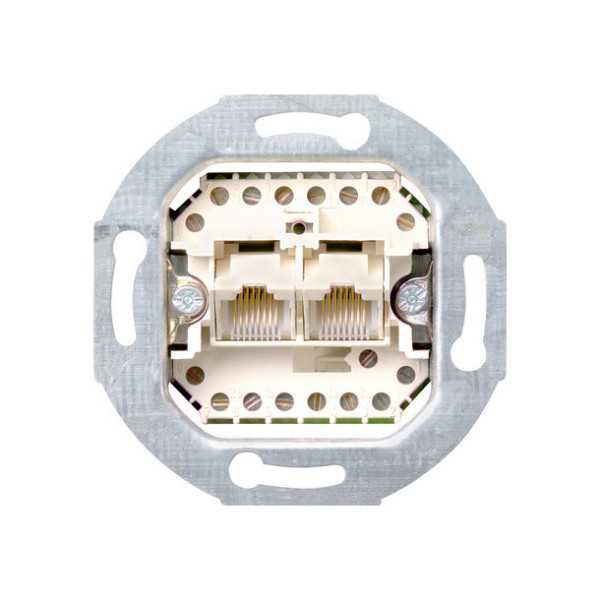Gira 019000 UAE/IAE-Anschlussdose 2 x 8-polig 8/8 Schraubklemmen Einsatz